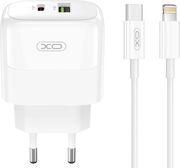 XO L137 (EU) PD20W/QC18W (1 USB-A + 1 USB-C) FAST CHARGING CHARGER WITH LIGHTNING CABLE (NB189A)