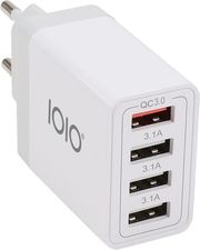 OLYMPIA UL4 (41215) ΦΟΡΤΙΣΤΗΣ ΡΕΥΜΑΤΟΣ ΜΕ USB-A (QC3.0) ΚΑΙ 3 USB-A (3.1A) 33W