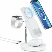 FOREVER FOREVER MACS-100 MAGNETIC WIRELESS CHARGING STATION WITH POWER BANK WHITE 5IN1