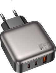 LAMTECH THREE PORTS GAN CHARGER PD45W GREY LAM980435