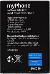 MYPHONE ORIGINAL BATTERY HALO 3 LTE