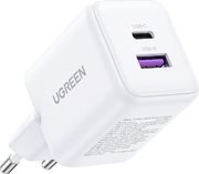 ΦΟΡΤΙΣΤΗΣ ΣΠΙΤΙΟΥ GAN PD 30W UGREEN X516 65015 2 ΘΕΣΕΩΝ ΛΕΥΚΟ