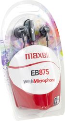 MAXELL MAXELL EB-875 COLOR BUDS EARPHONES WITH MICROPHONE IN-EAR BLACK