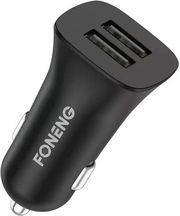 CAR FAST CHARGER FONENG C07 WITH DUAL OUTPUT 2XUSB A 2.4A 12W BLACK