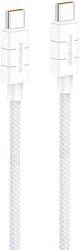USB 2.0 CABLE FONENG XS02 BRAIDED USB C TO USB C 60W 1.2M WHITE