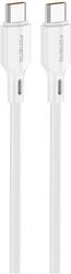 USB 2.0 CABLE FONENG XS11 BRAIDED USB C TO USB C 60W 1M WHITE