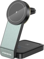 WIRELESS CHARGER MAGNETIC FOLDABLE 3IN1 FONENG CP123 15W BLACK