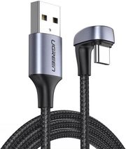 UGREEN USB-A TO TYPE-C CABLE US311 ANGLED 18W 2A 1M GREY
