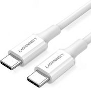 UGREEN TYPE-C TO TYPE-C CABLE US264 60W 3A 1.5M WHITE