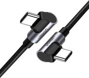 UGREEN TYPE-C TO TYPE-C CABLE US323 ANGLED 60W 3A 1M BLACK