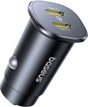 BASEUS CAR CHARGER GOTRIP 30W 3A 2 X TYPE-C BLACK