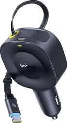 BASEUS CAR CHARGER PRIMETRIP VR2 30W 3A 1 X TYPE-C WITH TYPE-C CABLE BLACK C0206400