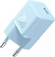 BASEUS WALL CHARGER GAN MINI 1C 20W 3A 1 X TYPE-C BLUE CCGN050103