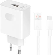 HONOR ADAPTER 2 WALL CHARGER HN-200330E00 66W 6A 1 X USB-A WITH TYPE-C CABLE WHITE