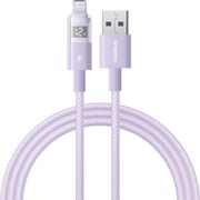 BASEUS DISPLAY 2 12W 2.4A USB-A TO LIGHTNING CABLE 1M PURPLE