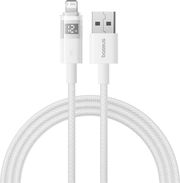 BASEUS DISPLAY 2 12W 2.4A USB-A TO LIGHTNING CABLE 2M WHITE