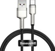 BASEUS CAFULE METAL SERIES 66W 6A USB-A TO TYPE-C CABLE 1M BLACK