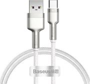 BASEUS CAFULE METAL SERIES 66W 6A USB-A TO TYPE-C CABLE 1M BLACK