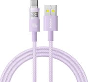 BASEUS DISPLAY 2 100W 5A USB-A TO TYPE-C CABLE 2M PURPLE