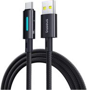 BASEUS LIT BUTTON CONTROL 100W 5A USB-A TO TYPE-C CABLE 1M BLACK