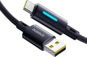 BASEUS LIT BUTTON CONTROL 100W 5A USB-A TO TYPE-C CABLE 2M BLACK