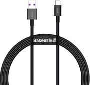 BASEUS SUPERIOR SERIES 66W 6A USB-A TO TYPE-C CABLE 1M BLACK