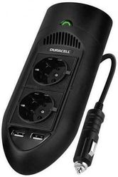 CAR INVERTER DURACELL 12V TO 220V &amp; 2 USB PORTS 2.4A 175W