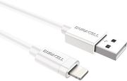 USB 2.0 CABLE DURACELL USB A TO MFI LIGHTNING 12W 1M WHITE