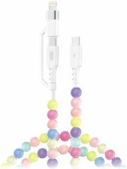 XO NB-Q301 COLORFUL CABLE TYPE-C TO TYPE-C (60W) + APPLE (27W) 1M
