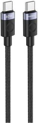 USB 2.0 CABLE FONENG X115 METAL HEAD BRAIDED USB C TO USB C 60W 1M BLACK