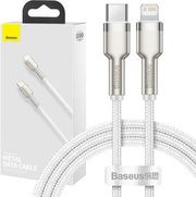 BASEUS ΚΑΛΩΔΙΟ USB-C ΣΕ LIGHTNING CAFULE, PD, 20W, 1M (ΛΕΥΚΟ)