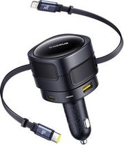 CARCHARGER BASEUS C+L &amp; U+C PORT 90W BLACK