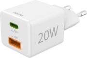 HAMA ΦΟΡΤΙΣΤΗΣ ΧΩΡΙΣ ΚΑΛΩΔΙΟ ΜΕ ΘΥΡΑ USB-A ΚΑΙ ΘΥΡΑ USB-C 20W POWER DELIVERY ΛΕΥΚΟΣ (00201991)