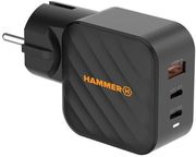 TRAVEL FAST CHARGER HAMMER RAPIDCHARGE WITH TRIPLE OUTPUT USB A &amp; 2XUSB A PD 65W BLACK