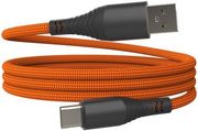 USB 2.0 CABLE HAMMER MAGNETIC BRAIDED USB A TO USB C 65W 1M ORANGE