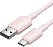 ΚΑΛΩΔΙΟ USB 2.0 A ΣΕ USB-C 3A VENTION CTQPF 1M (ΡΟΖ)