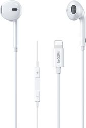 EARPHONE LIGHTNING WK YB09 PLUG &amp; PLAY WHITE