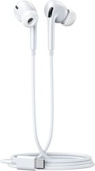 EARPHONE USB-C WK YB06 WHITE