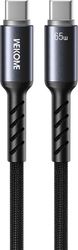 CHARGING CABLE WITH LED WK WDC-C14 USB-C TO USB-C PD 65W 1.2M BLACK