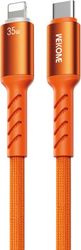 CHARGING CABLE WITH LED WK WDC-C15 USB-C TO LIGHTNING PD 35W 1.2M ORANGE