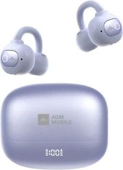 AGM OPEN BUDS 1 OPEN-EAR ΑΚΟΥΣΤΙΚΑ BLUETOOTH 5.4 ΜΕ ANC &amp; LED DISPLAY IPX4 ΜΩΒ
