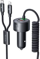 MCDODO MCDODO CC-0370 120W CAR CHARGER USB-C LIGHTNING BLACK