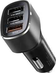 YESIDO Y46 CAR CHARGER 42W 3A 3 X USB-A BLACK