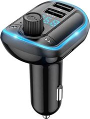 YESIDO Y44 FM TRANSMITTER AND CAR CHARGER BLACK