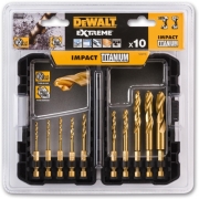 ΣΕΤ 10 ΤΕΜ DEWALT ΤΡΥΠΑΝΙΑ IMPACT Φ3-12MM DT50050