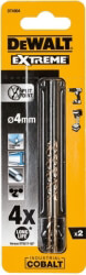 ΤΡΥΠΑΝΙΑ ΚΟΒΑΛΤΙΟΥ 2 ΤΕΜ DEWALT HSS-CO EXTREME 4MM DT4904