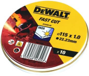DEWALT ΔΙΣΚΟΙ ΚΟΠΗΣ INOX 10 ΤΕΜ DEWALT 115MM DT3506