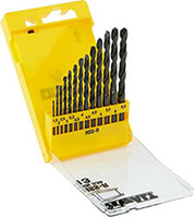 DEWALT ΣΕΤ 13 ΤΕΜ ΤΡΥΠΑΝΙΑ HSS-R DEWALT ΓΙΑ ΜΕΤΑΛΛΟ Φ1.5 - Φ6.5 DT5912