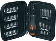 ΣΕΤ 56 ΤΕΜ ΜΥΤΕΣ + ΚΑΡΥΔΑΚΙΑ BLACK &amp; DECKER ΜΕ ΚΑΤΣΑΒIΔΙ ΚΑΣΤΑΝΙΑΣ + ΘΗΚΗ A7104