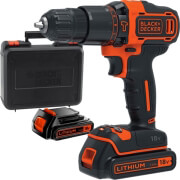 BLACK N DECKER ΔΡΑΠΑΝΟΚΑΤΣΑΒΙΔΟ ΚΡΟΥΣΤΙΚΟ ΜΠΑΤΑΡΙΑΣ BLACK &amp; DECKER 10MM 18V LI-ION 2X 1.5AH 2ΤΑΧ ΒΑΛΙΤΣΑ BDCHD18KB